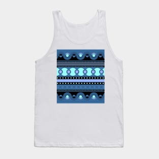 Geometrical ornament in blue tones Tank Top